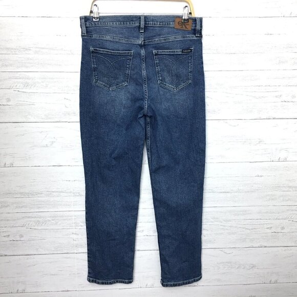 Calvin Klein Women's Straight Leg Jeans High Rise Stretch size 8 length 29" - Picture 3 of 9